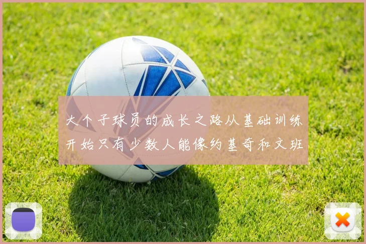 大个子球员的成长之路从基础训练开始只有少数人能像约基奇和文班那样成功